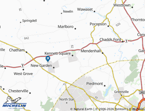 Mappa MICHELIN Kennett Square - ViaMichelin
