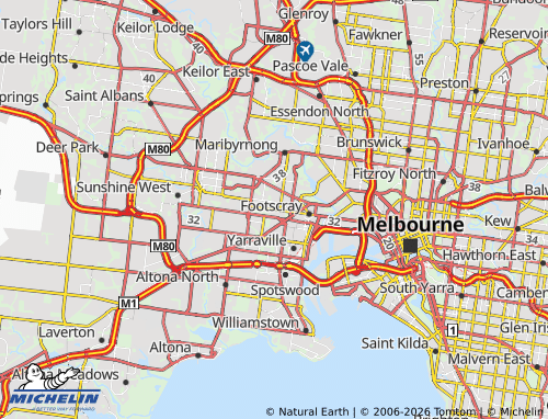 Mapa MICHELIN West Footscray - ViaMichelin