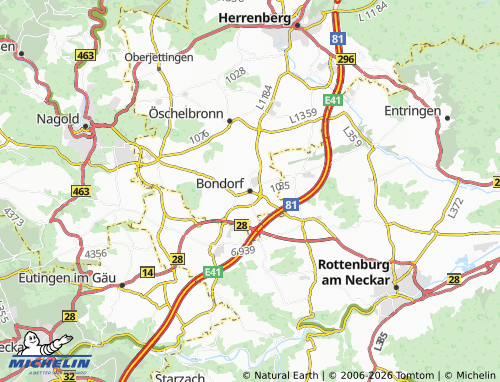 Mapa MICHELIN Bondorf - ViaMichelin