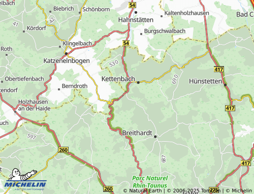 MICHELIN Michelbach (Nassau) map - ViaMichelin