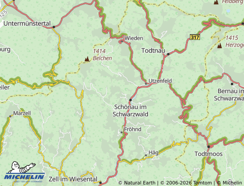 Mapa MICHELIN Schönenberg - ViaMichelin