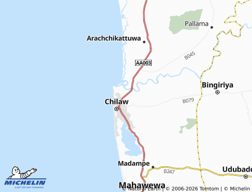 MICHELIN Thimbilla map - ViaMichelin