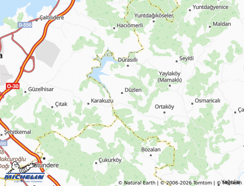 MICHELIN Düzlen map - ViaMichelin