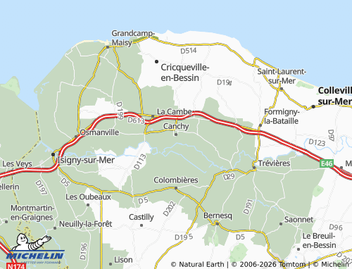 MICHELIN Canchy map - ViaMichelin