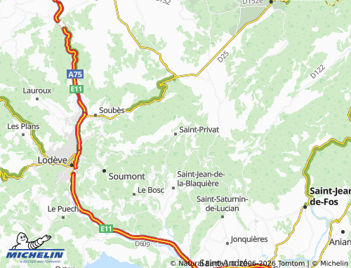 Mappa MICHELIN Saint-Privat - ViaMichelin