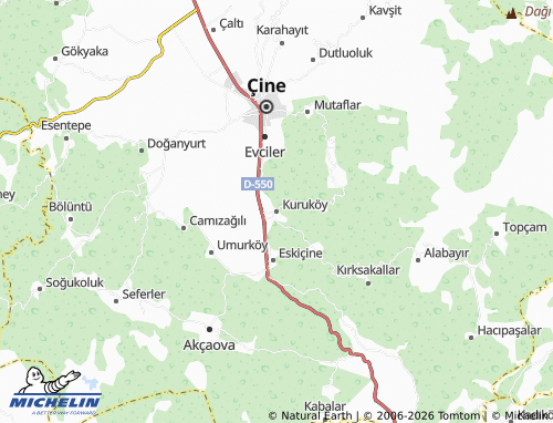 MICHELIN Kuruköy map - ViaMichelin