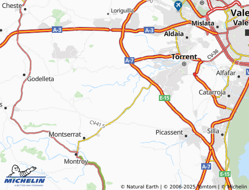 MICHELIN Canada De Godelleta map - ViaMichelin