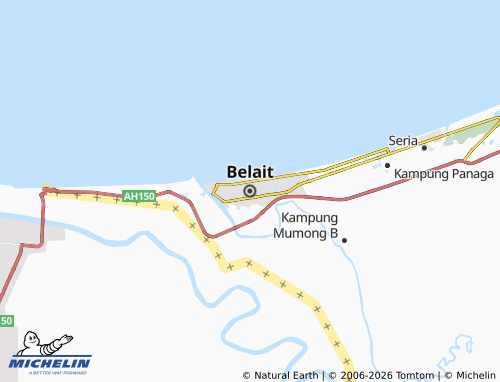 MICHELIN Belait map - ViaMichelin