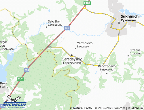MICHELIN Seredeyskiy map - ViaMichelin