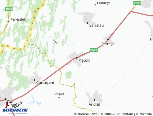 MICHELIN Pișcolt map - ViaMichelin