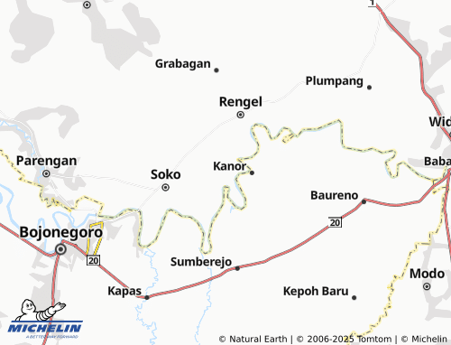 MICHELIN Karangtinoto map - ViaMichelin