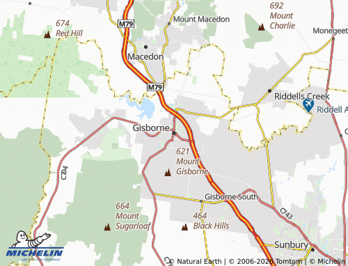MICHELIN-Landkarte Gisborne - ViaMichelin
