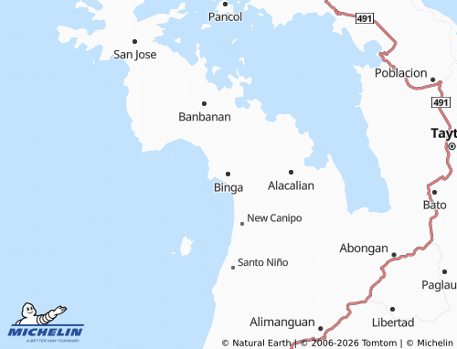 MICHELIN Binga map - ViaMichelin