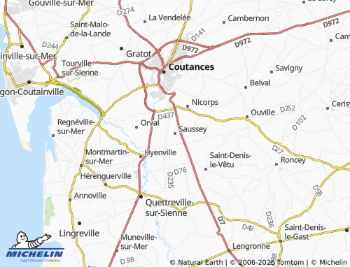 MICHELIN Saussey map - ViaMichelin
