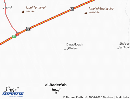 MICHELIN-Landkarte Dara Akkash - ViaMichelin