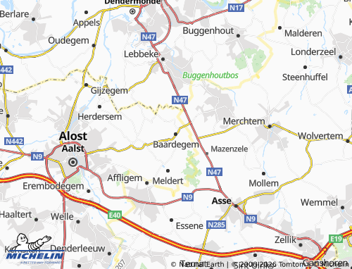 Mapa MICHELIN Baardegem - ViaMichelin