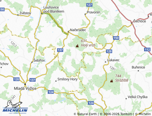 Kaart MICHELIN Slavětín - ViaMichelin