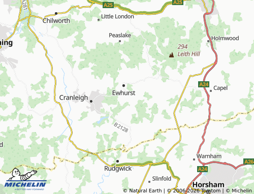 Carte MICHELIN Ewhurst Green - ViaMichelin