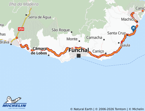 Mapa MICHELIN Funchal (São Pedro) - ViaMichelin