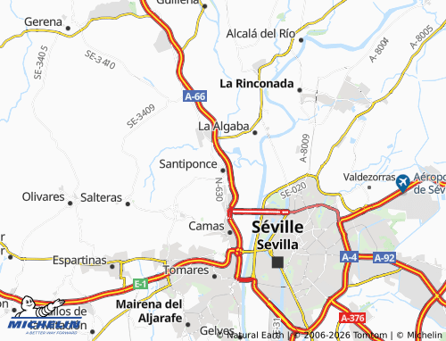 MICHELIN-Landkarte Santiponce - ViaMichelin
