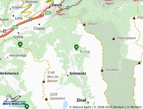 Mapa MICHELIN Vissoie - ViaMichelin