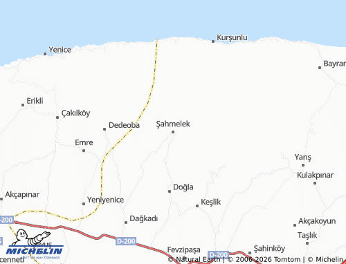 MICHELIN Şahmelek map - ViaMichelin