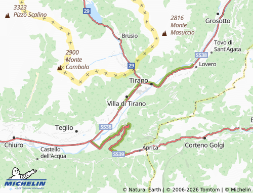 MICHELIN-Landkarte Villa di Tirano - ViaMichelin