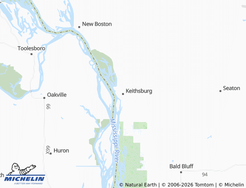 Mapa MICHELIN Keithsburg - ViaMichelin