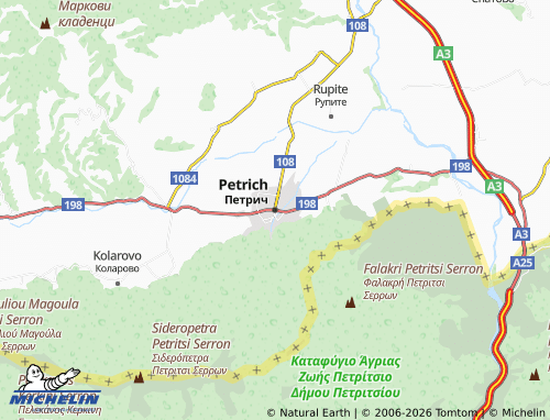 MICHELIN-Landkarte Petrich - ViaMichelin