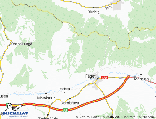 Mapa MICHELIN Povârgina - ViaMichelin