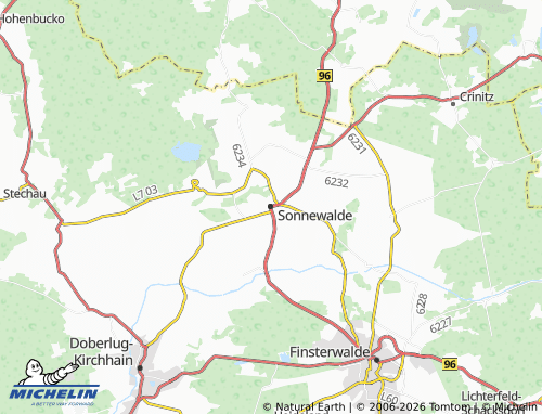 MICHELIN Sonnewalde map - ViaMichelin