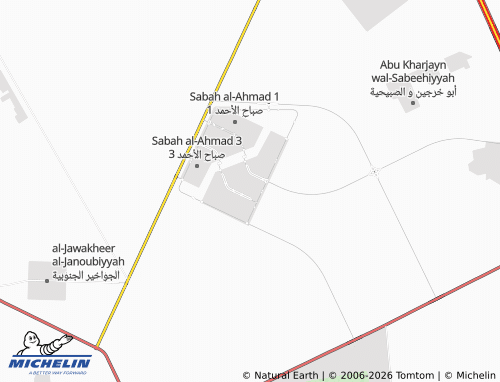 MICHELIN Sabah Al Ahmad 4 Block 2 map - ViaMichelin