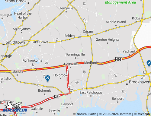 Mapa MICHELIN Farmingville - ViaMichelin