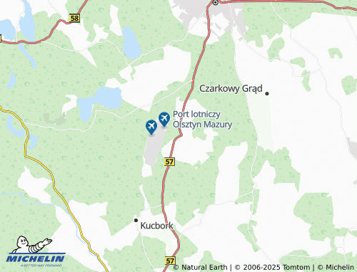 MICHELIN Szymany map - ViaMichelin