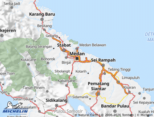 MICHELIN North Sumatra map - ViaMichelin