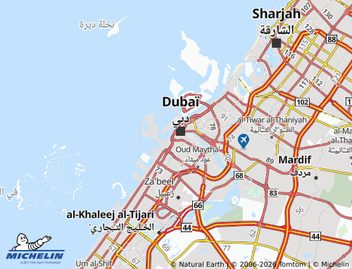 MICHELIN Al Shindagha map - ViaMichelin