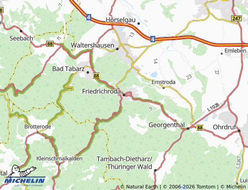 Mappa MICHELIN Friedrichroda - ViaMichelin