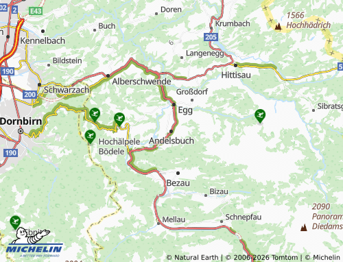 Mappa MICHELIN Andelsbuch - ViaMichelin