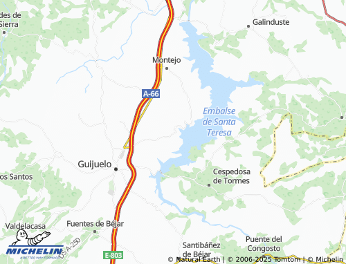 MICHELIN Aldeavieja de Tormes map - ViaMichelin
