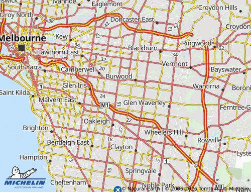 Mappa MICHELIN Ashwood - ViaMichelin