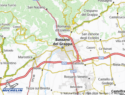 Mapa MICHELIN Bassano del Grappa - ViaMichelin
