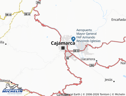 MICHELIN-Landkarte Cajamarca - ViaMichelin
