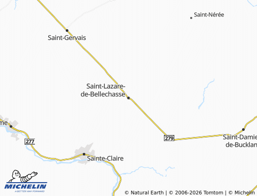 MICHELIN Saint-Lazare-de-Bellechasse map - ViaMichelin
