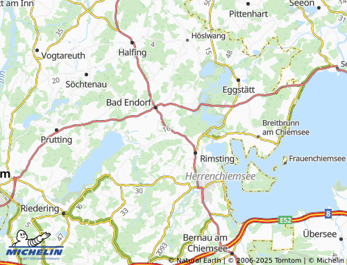 MICHELIN-Landkarte Mauerkirchen im Chiemgau - ViaMichelin
