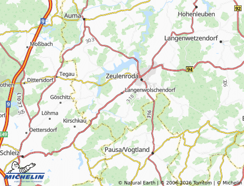 Mappa MICHELIN Langenwolschendorf - ViaMichelin