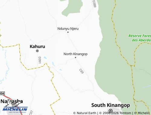 MICHELIN North Kinangop map - ViaMichelin
