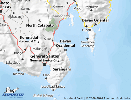 MICHELIN Davao Occidental map - ViaMichelin
