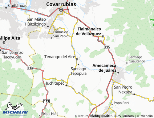 Mappa MICHELIN Tenango del Aire - ViaMichelin