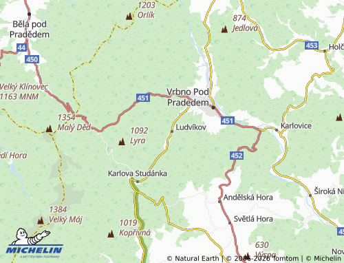 Mappa MICHELIN Ludvíkov - ViaMichelin