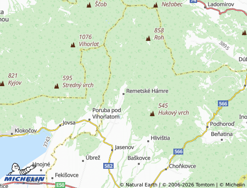 MICHELIN Remetské Hámre map - ViaMichelin